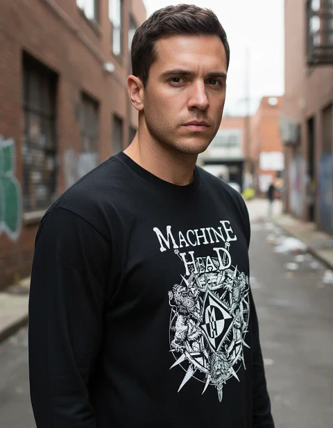 Polera Manga Larga Machine Head - Ver 01 - Bloodstone & Diam