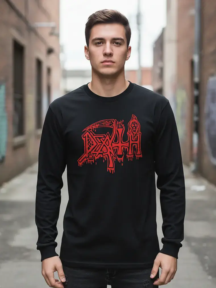 Polera Manga Larga Death - Ver 13 - Logo 1