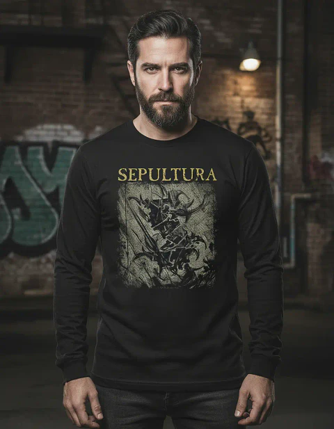 Polera Manga Larga Sepultura - Ver 27 - Vale Gamess