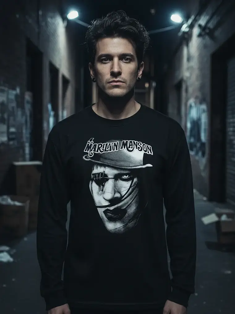 Polera Manga Larga Marilyn Manson - Ver 01 - Vale Gamess 1