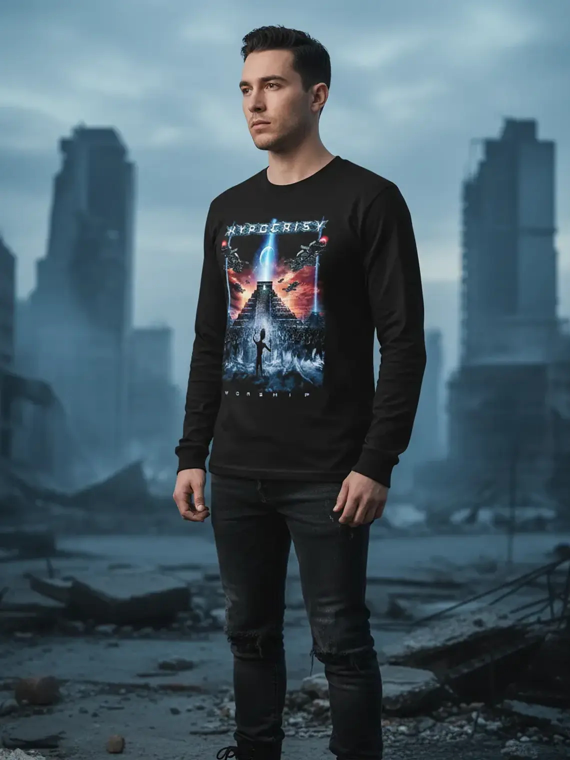  Polera Manga Larga Hypocrisy - Ver 27 - Worship 1