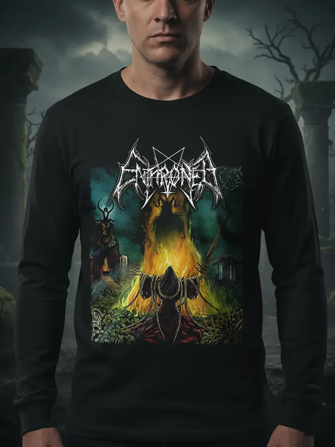 Polera Manga Larga Enthroned - Ver 02 - Prophecies Of Pagan 1