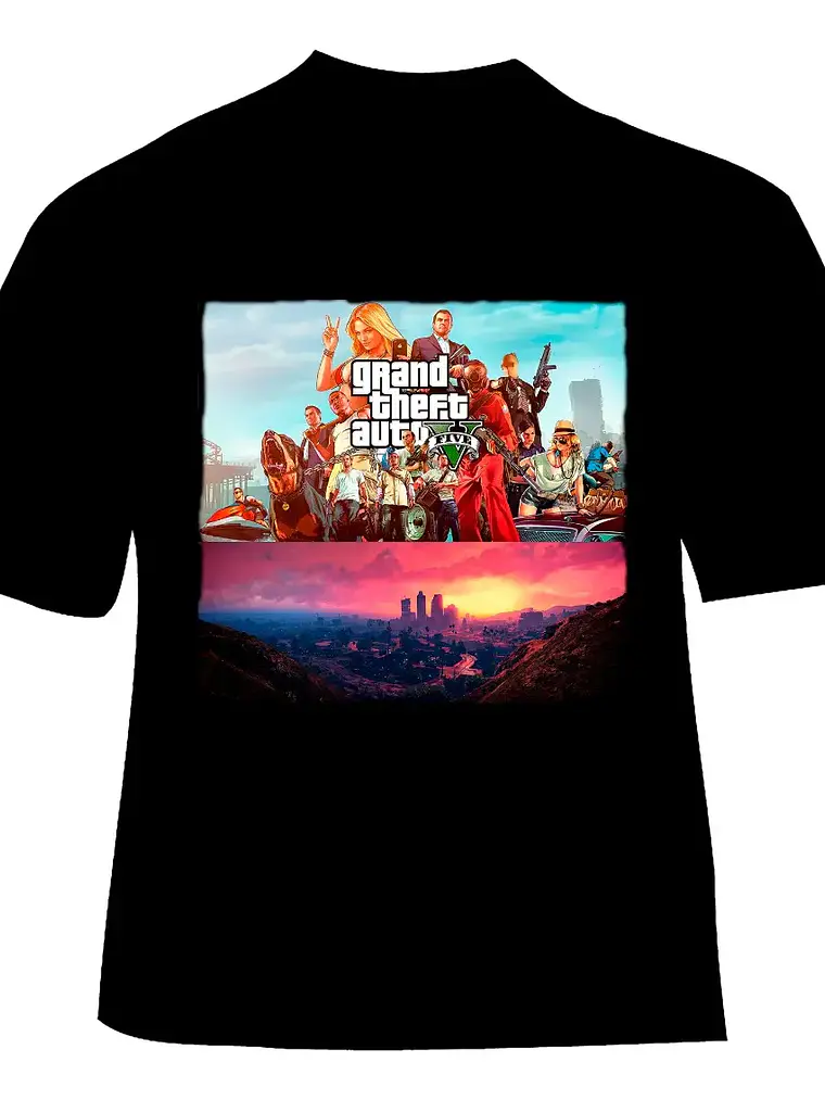 Polera Grand Theft Auto - Ver 01 - Gta V 1
