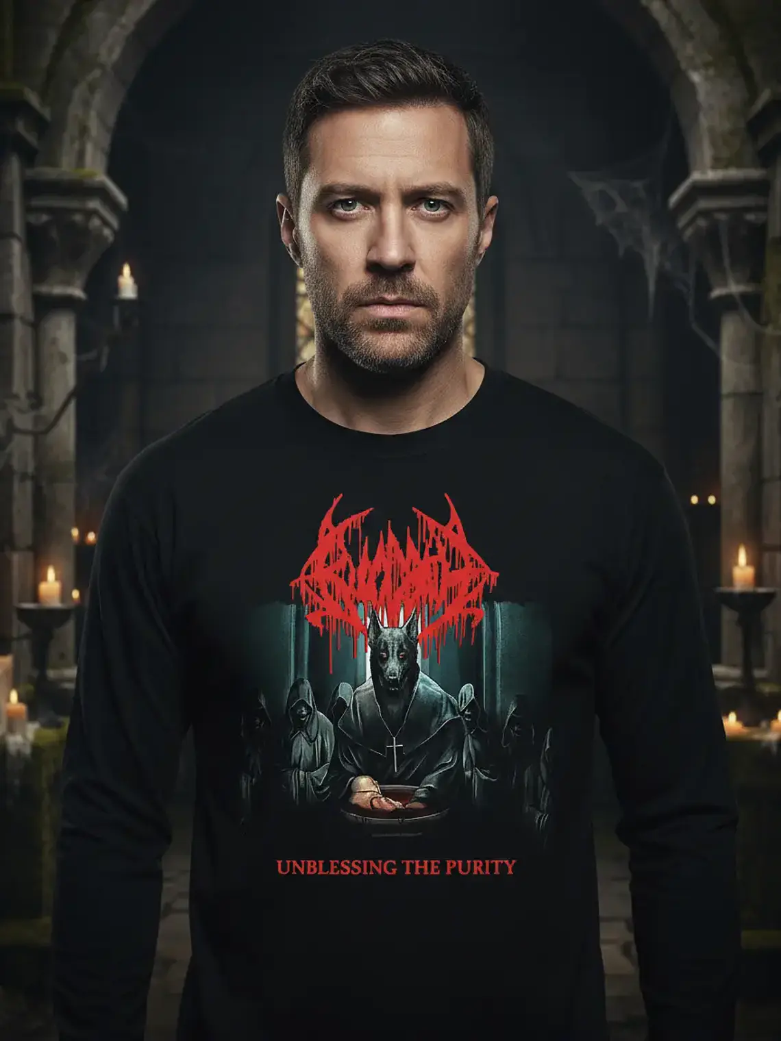 Polera Manga Larga Bloodbath - Ver 10 - Unblessing The Purit 1