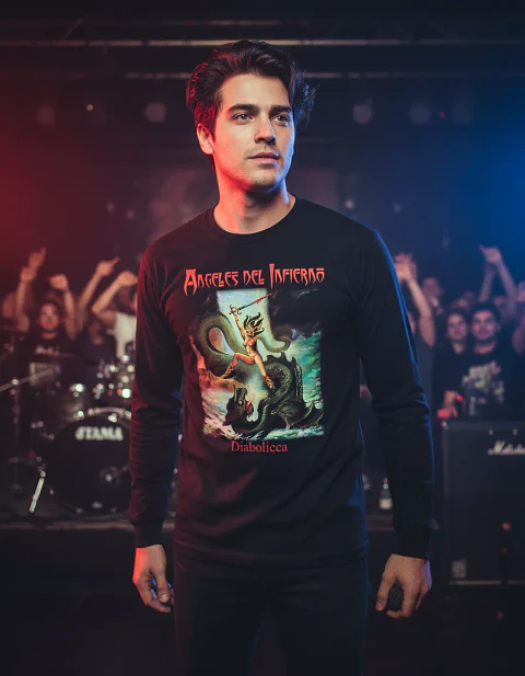 Polera Manga Larga Angeles Del Infierno - Ver 03 - Diabolicc