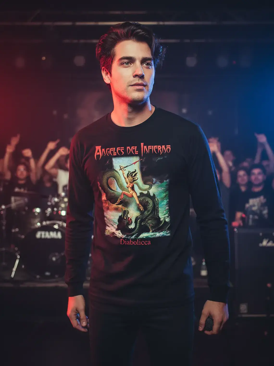 Polera Manga Larga Angeles Del Infierno - Ver 03 - Diabolicc 1