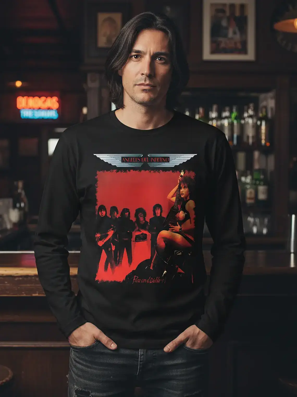 Polera Manga Larga Angeles Del Infierno - Ver 05 - Pacto Con 1