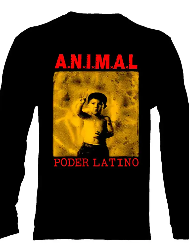 Polera Manga Larga Animal - Ver 01 - Poder Latino 1