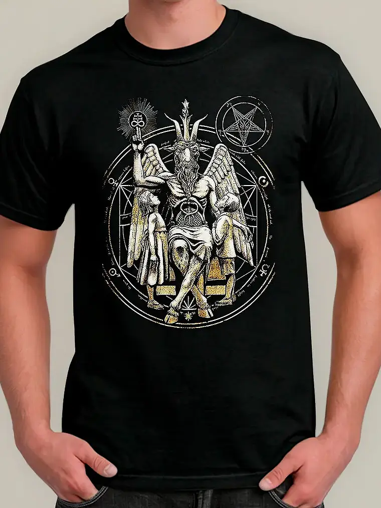 Polera Baphomet - Ver 02 - Vale Gamess 1