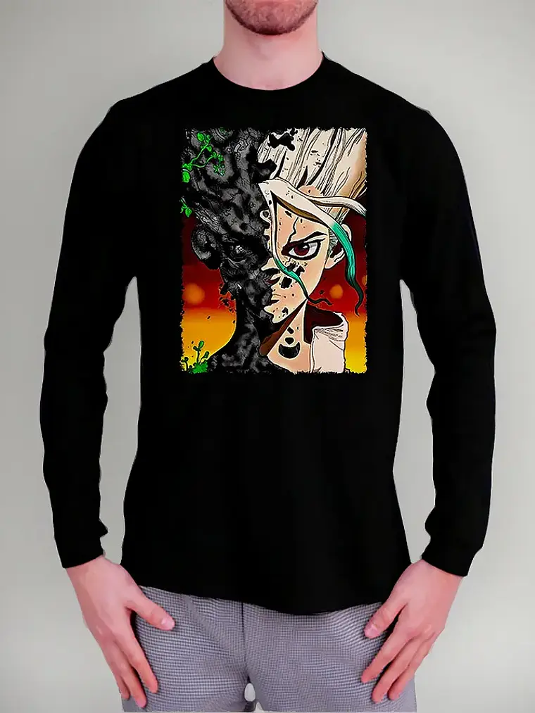 Polera Manga Larga Dr Stone - Ver 02 - Vale Gamess 1