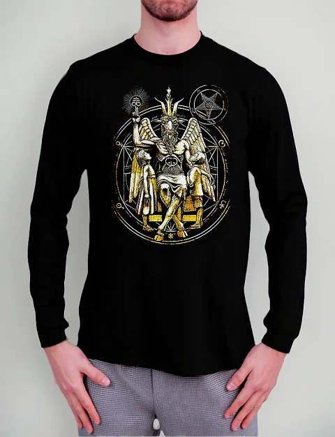 Polera Manga Larga Baphomet - Ver 02 - Vale Gamess