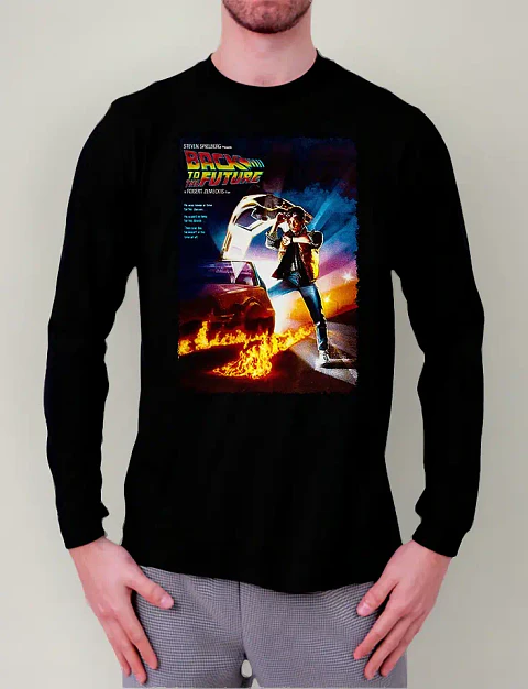 Polera Manga Larga Volver Al Futuro - Ver 01 - Vale Gamess