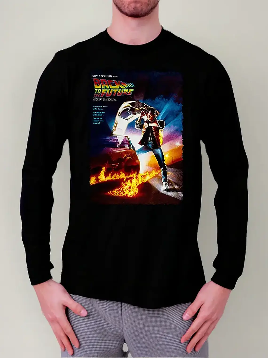 Polera Manga Larga Volver Al Futuro - Ver 01 - Vale Gamess 1