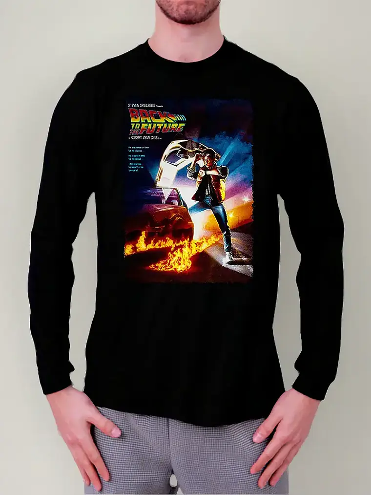 Polera Manga Larga Volver Al Futuro - Ver 01 - Vale Gamess 1