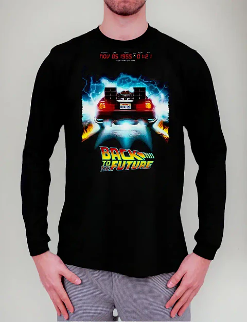 Polera Manga Larga Volver Al Futuro - Ver 02 - Vale Gamess