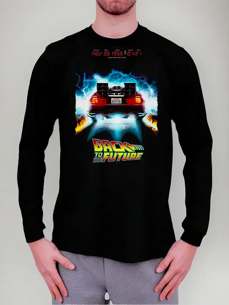 Polera Manga Larga Volver Al Futuro - Ver 02 - Vale Gamess 1