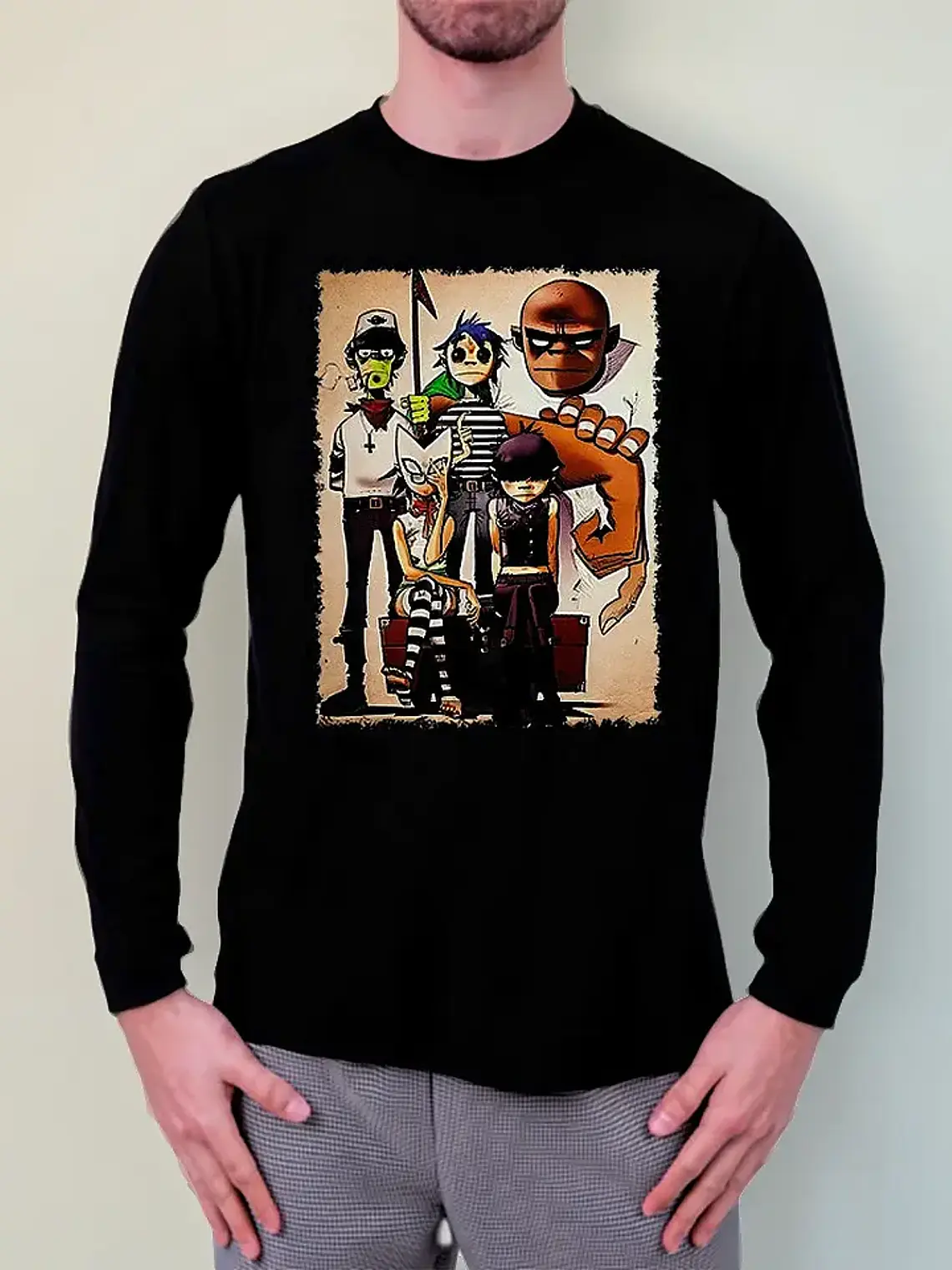 Polera Manga Larga Gorillaz - Ver 07 - Vale Gamess 1