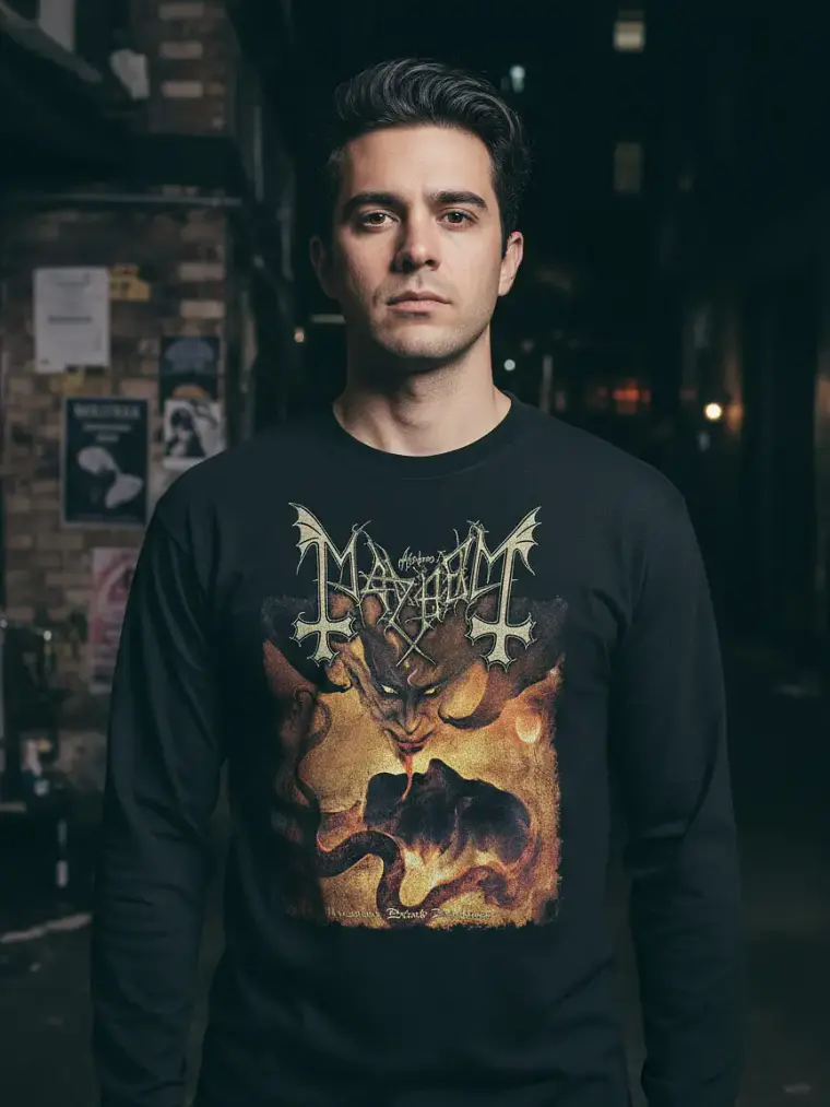 Polera Manga Larga Maihem - Ver 03 - Atavistic Black Disorde 1