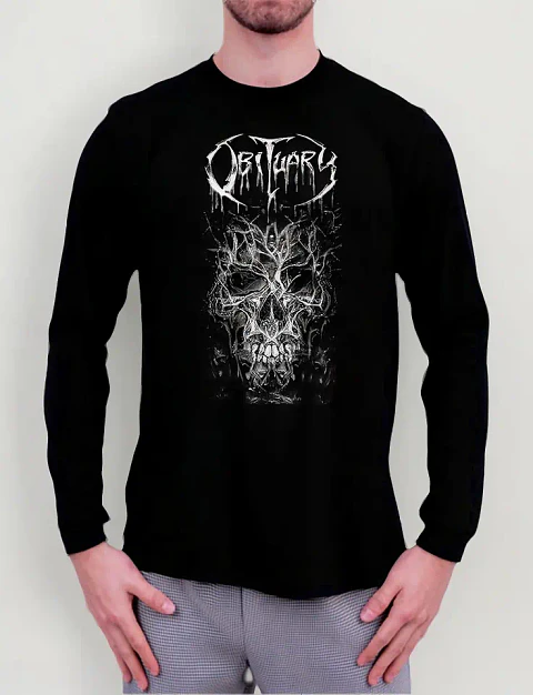 Polera Manga Larga Obituary - Ver 15 - Vale Gamess