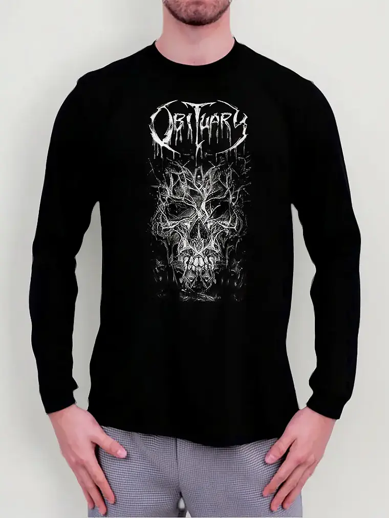 Polera Manga Larga Obituary - Ver 15 - Vale Gamess 1
