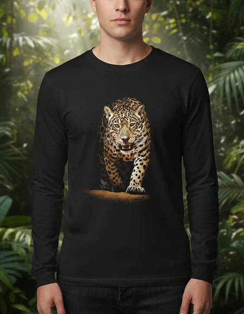Polera Manga Larga Animales - Ver 10 - Leopardo