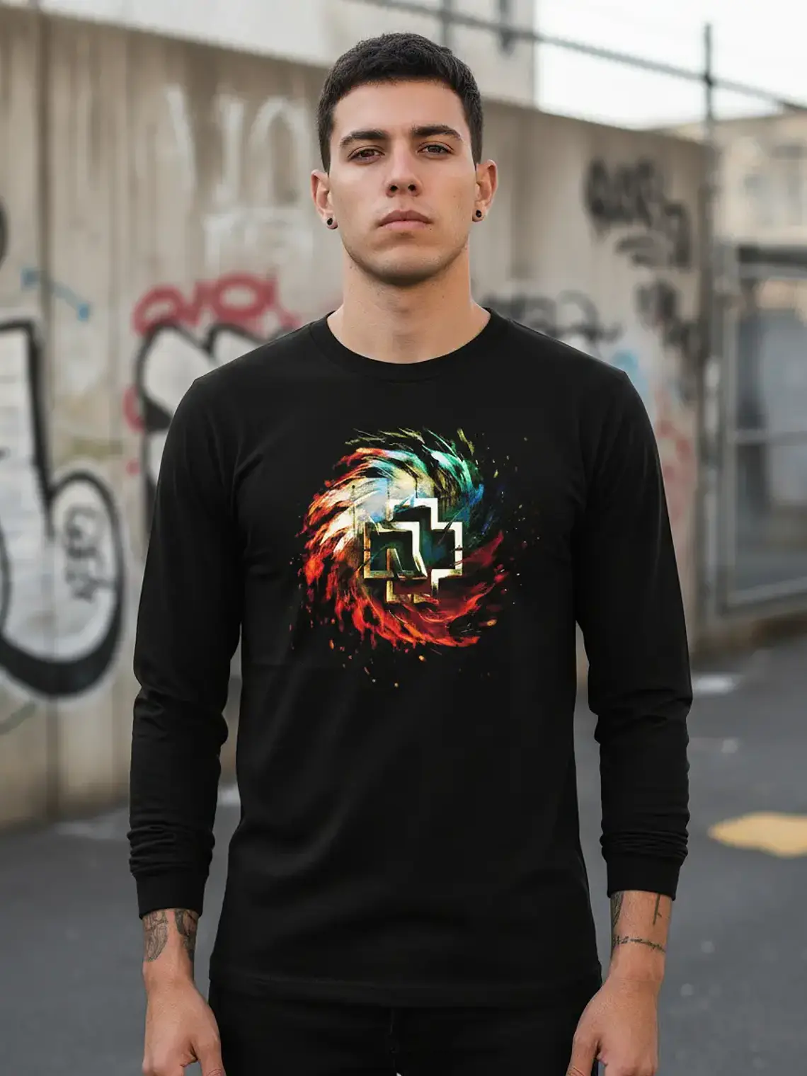 Polera Manga Larga Rammstein - Logo - Vale Gamess 1
