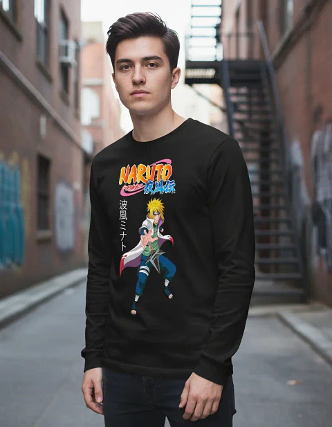 Polera Manga Larga Naruto Shippuden - Minato