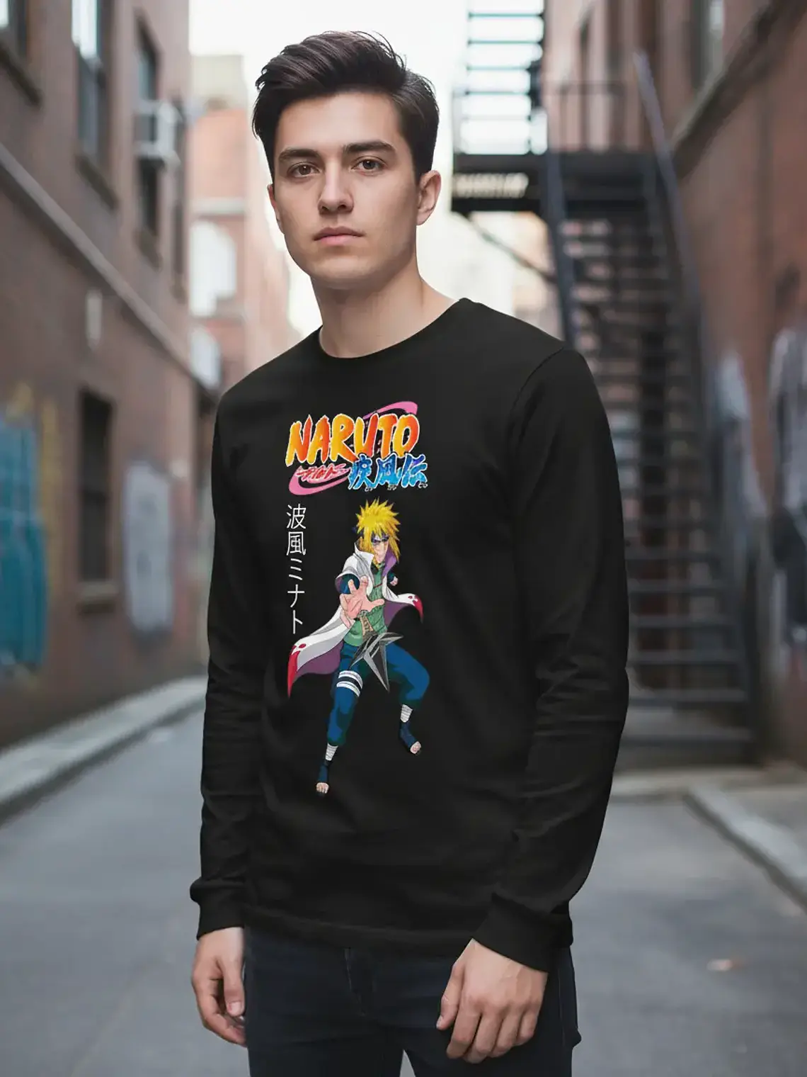 Polera Manga Larga Naruto Shippuden - Minato 1