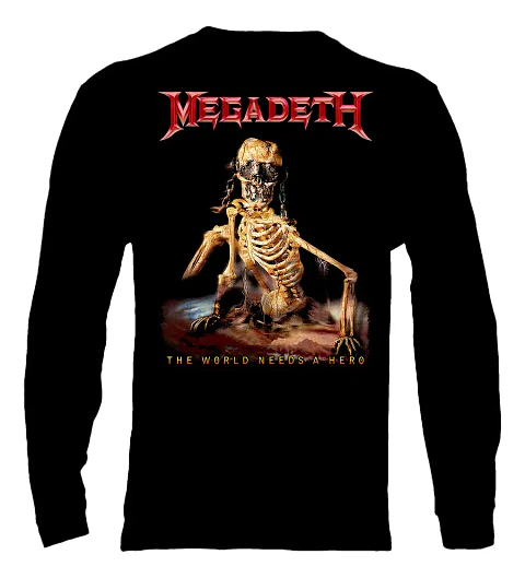 Polera Manga Larga Megadeth - The World Needs A Hero