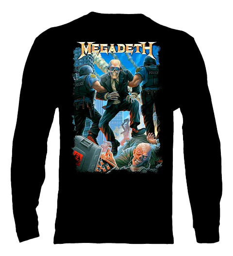 Polera Manga Larga Megadeth - Police - Ver 13
