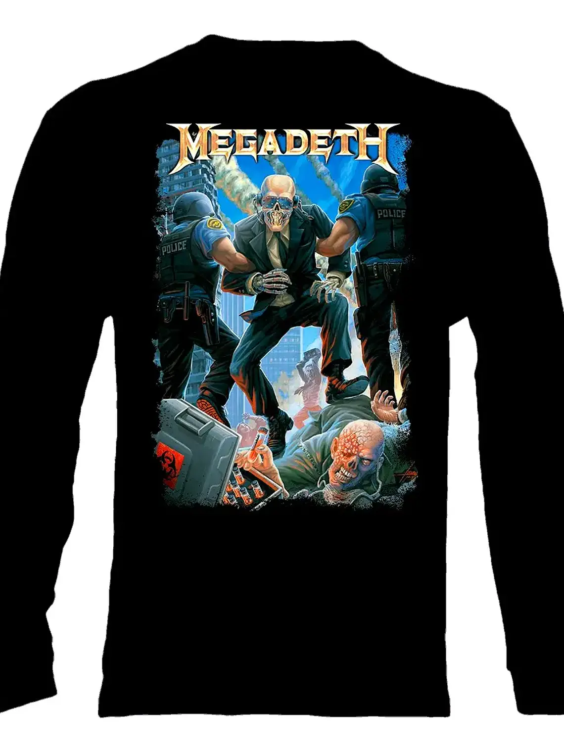 Polera Manga Larga Megadeth - Police - Ver 13 1
