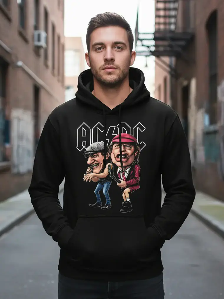 Poleron Ac/dc - Ver 03 - Caricatura 1