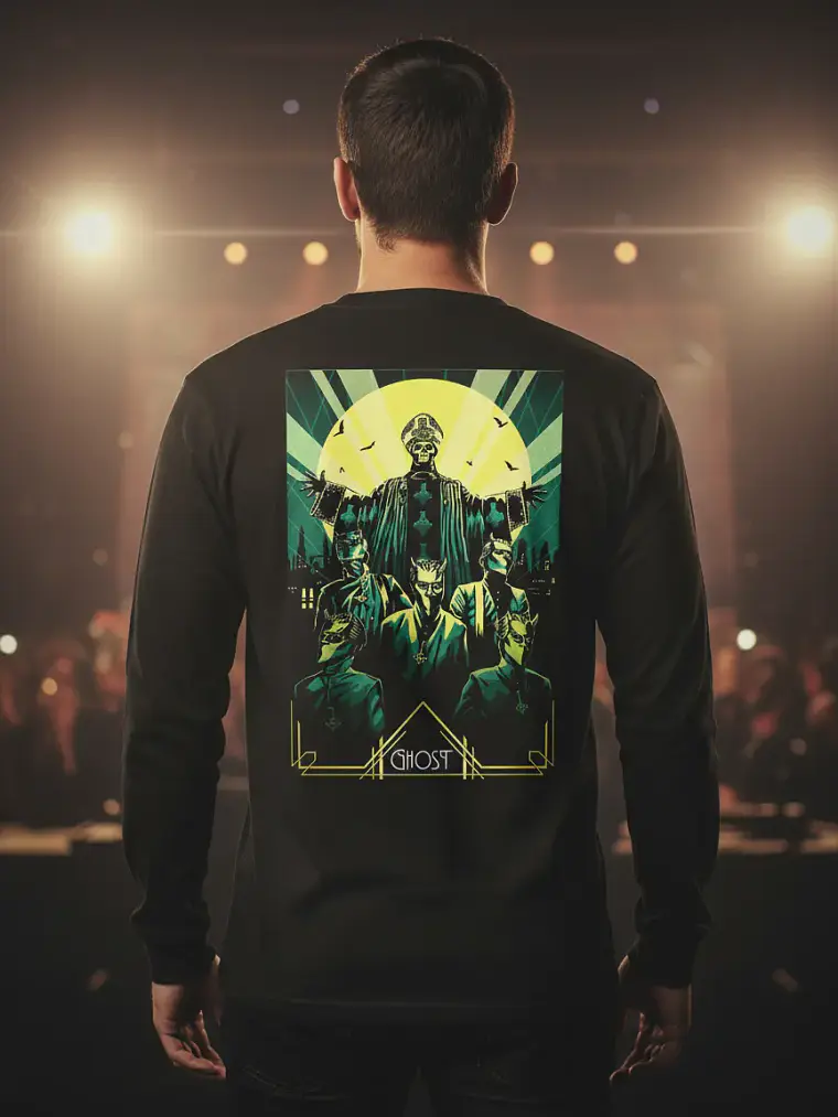 Polera Manga Larga Ghost - Ver 17 - Banda 1