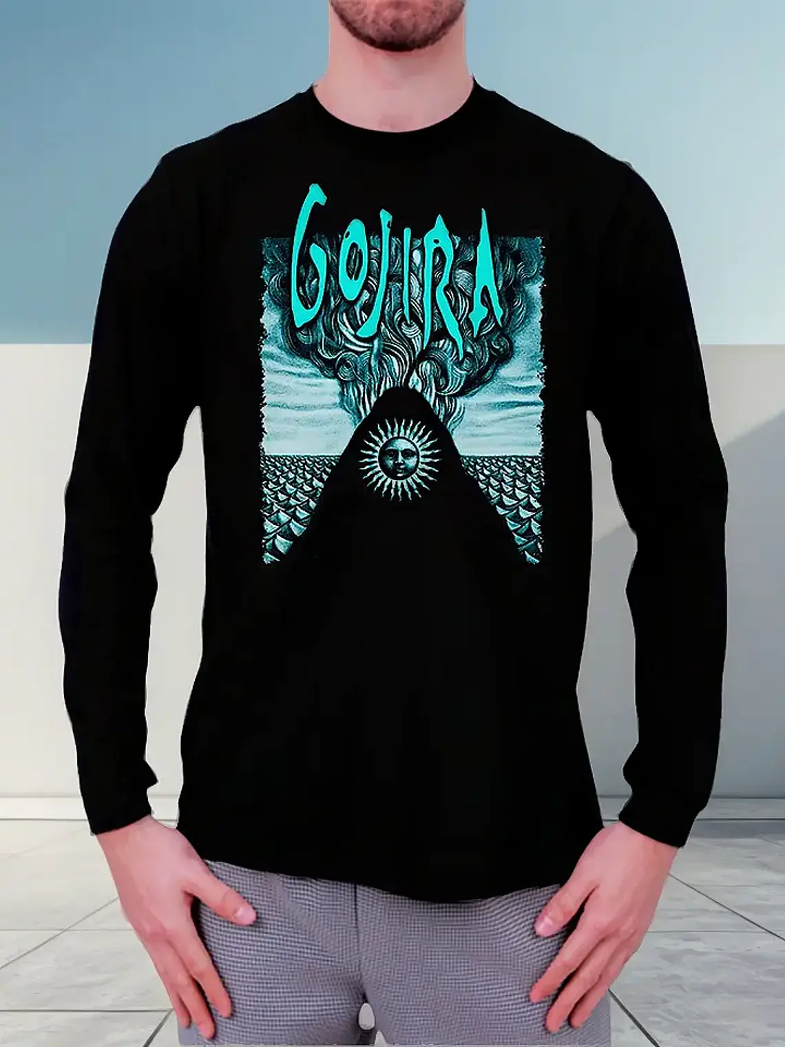 Polera Manga Larga Gojira - Ver 06 - Magma 1