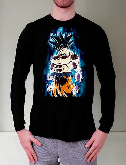 Polera Manga Larga Dragon Ball Super - Goku Ultra - Ver 08