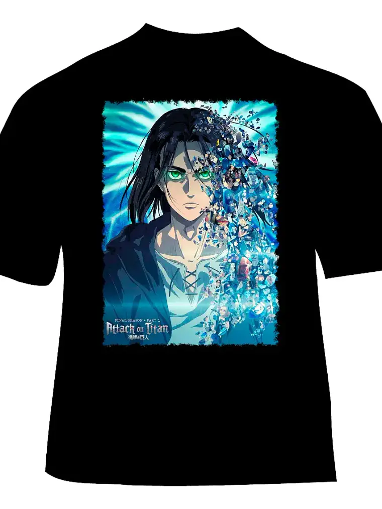Polera Attack On Titan: Ataque De Titanes - Ver 04 1