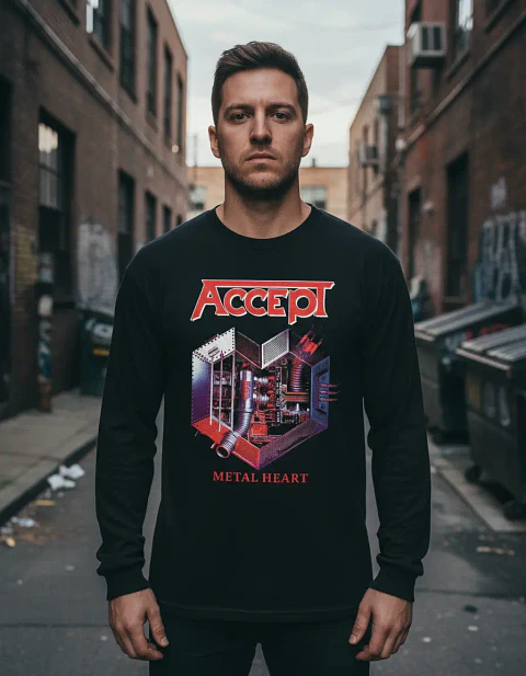Polera Manga Larga Accept - Ver 05 - Metal Heart