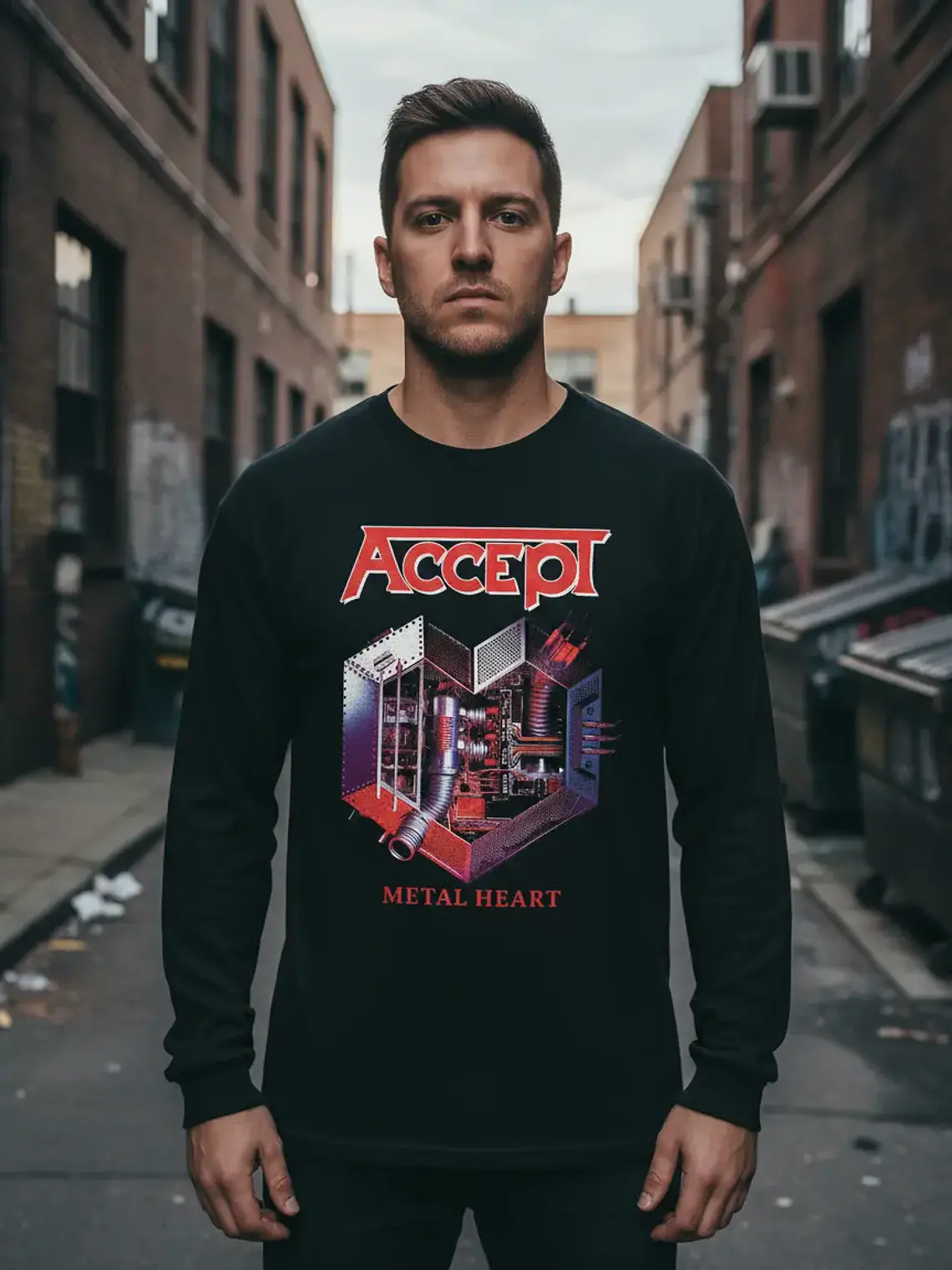 Polera Manga Larga Accept - Ver 05 - Metal Heart 1