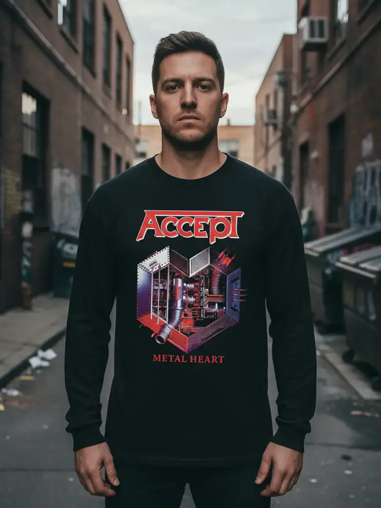 Polera Manga Larga Accept - Ver 05 - Metal Heart 1