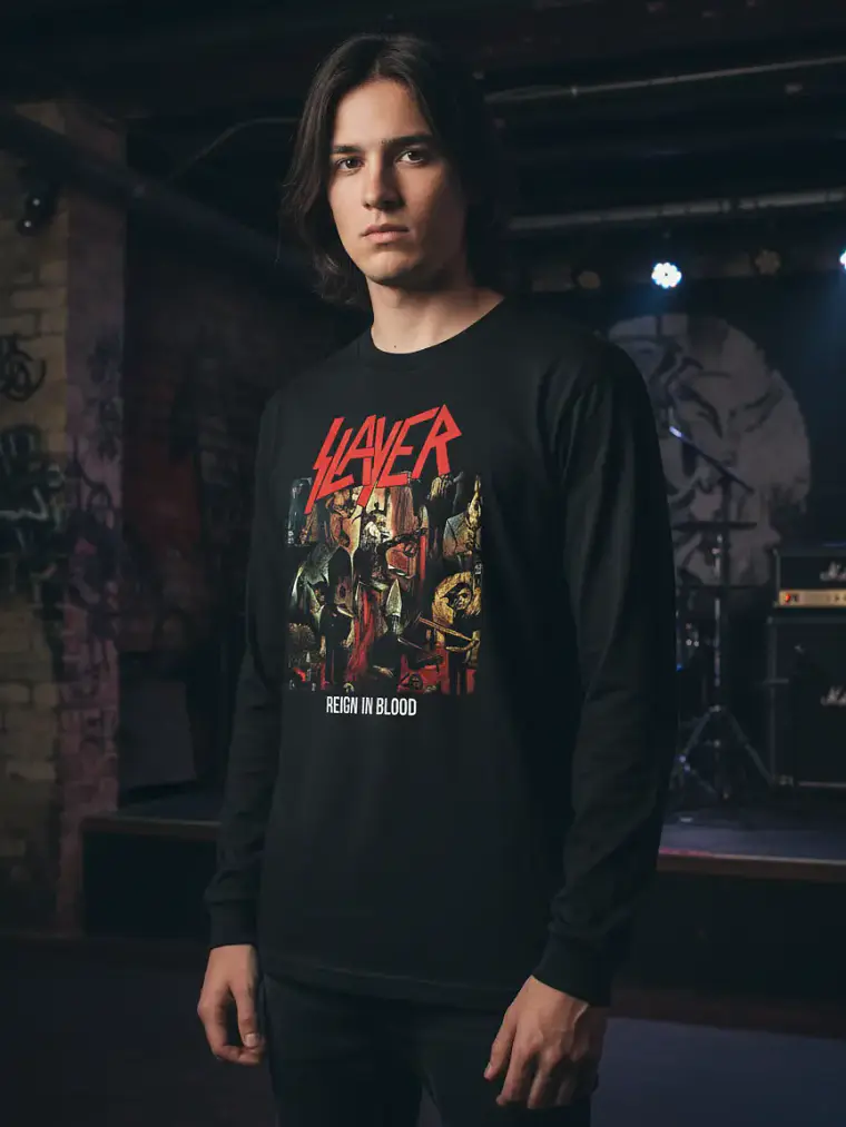 Polera Manga Larga Slayer - Ver 29 - Reign In Blood 1