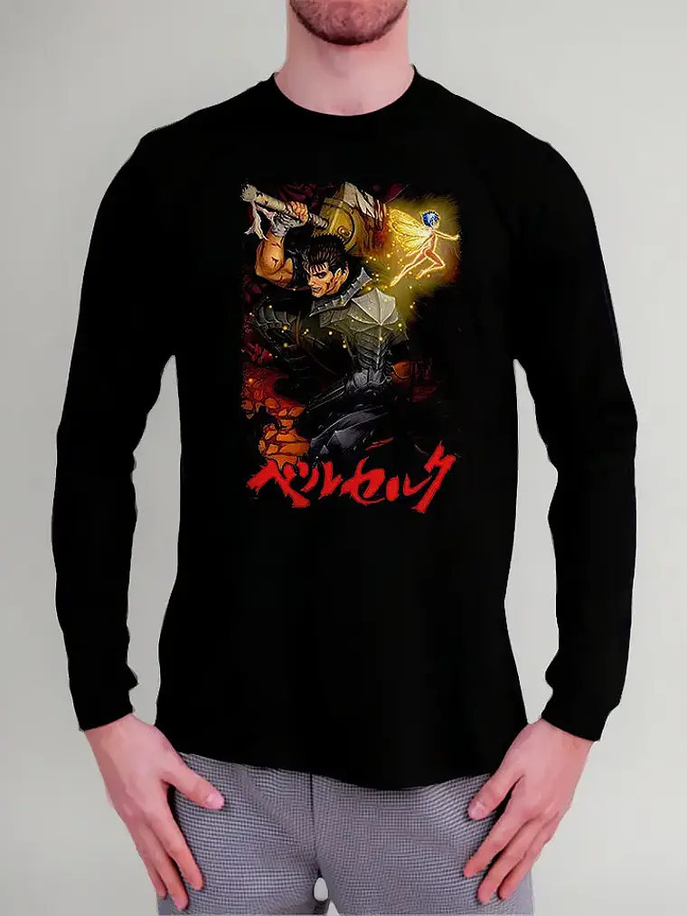 Polera Manga Larga Berserk Guts & Puck - Vale Gamess 1