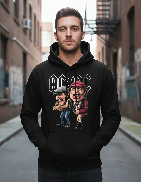 Poleron Ac/dc - Ver 03 - Caricatura