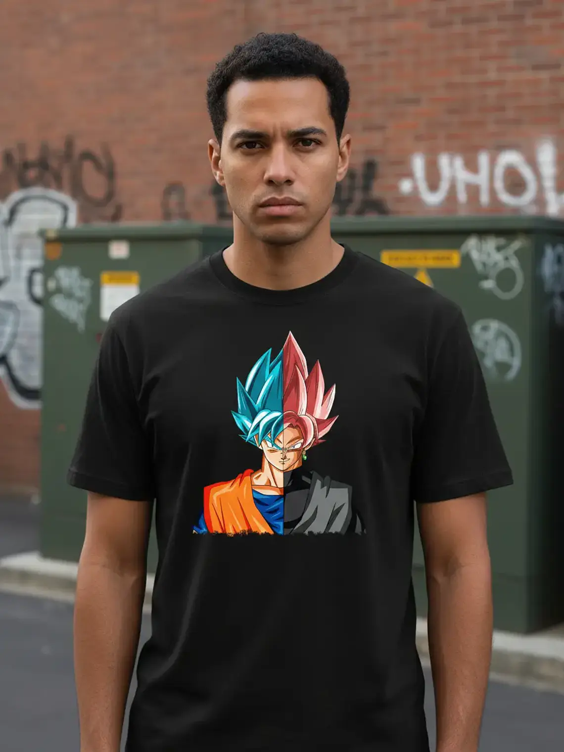 Polera Dragon Ball Super - Ver 06 - Goku Blue Y Goku Rose 1