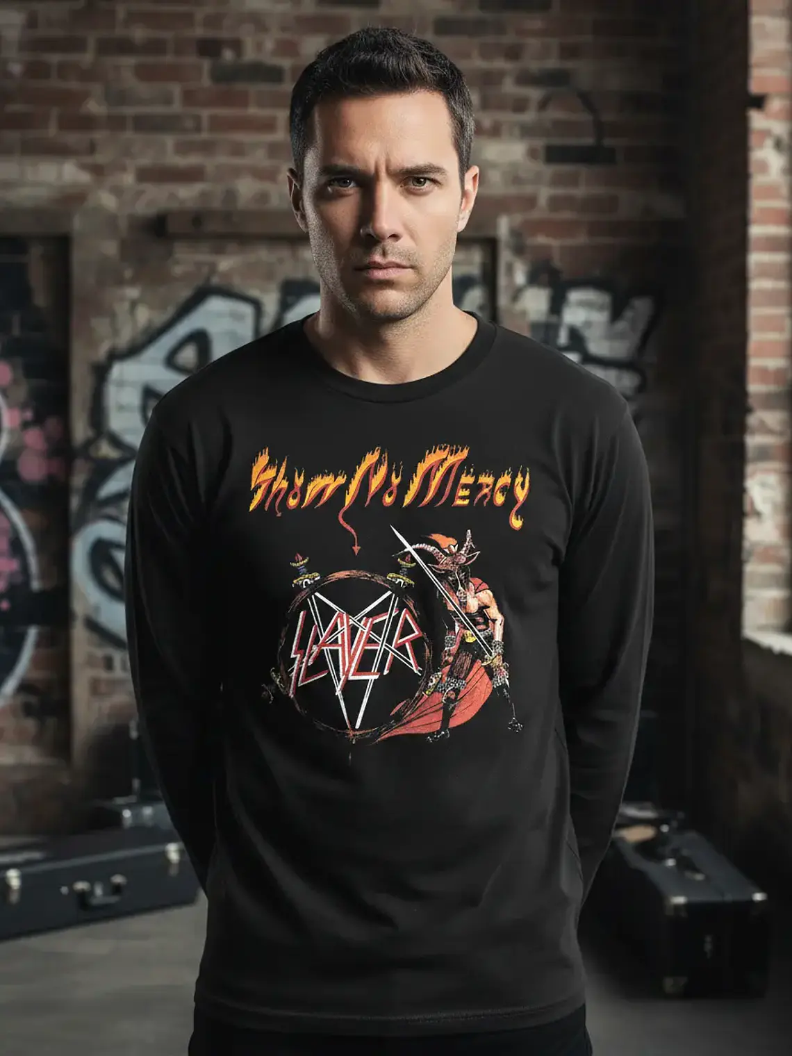 Polera Manga Larga Slayer - Ver 28 - Show No Mercy 1