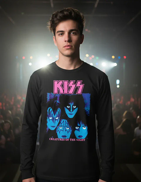 Polera Manga Larga Kiss - Ver 09 - Creatures Of The Night