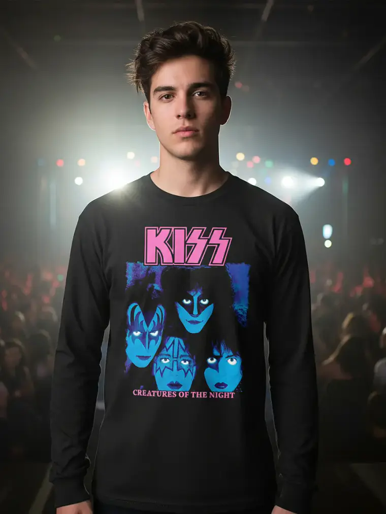 Polera Manga Larga Kiss - Ver 09 - Creatures Of The Night 1