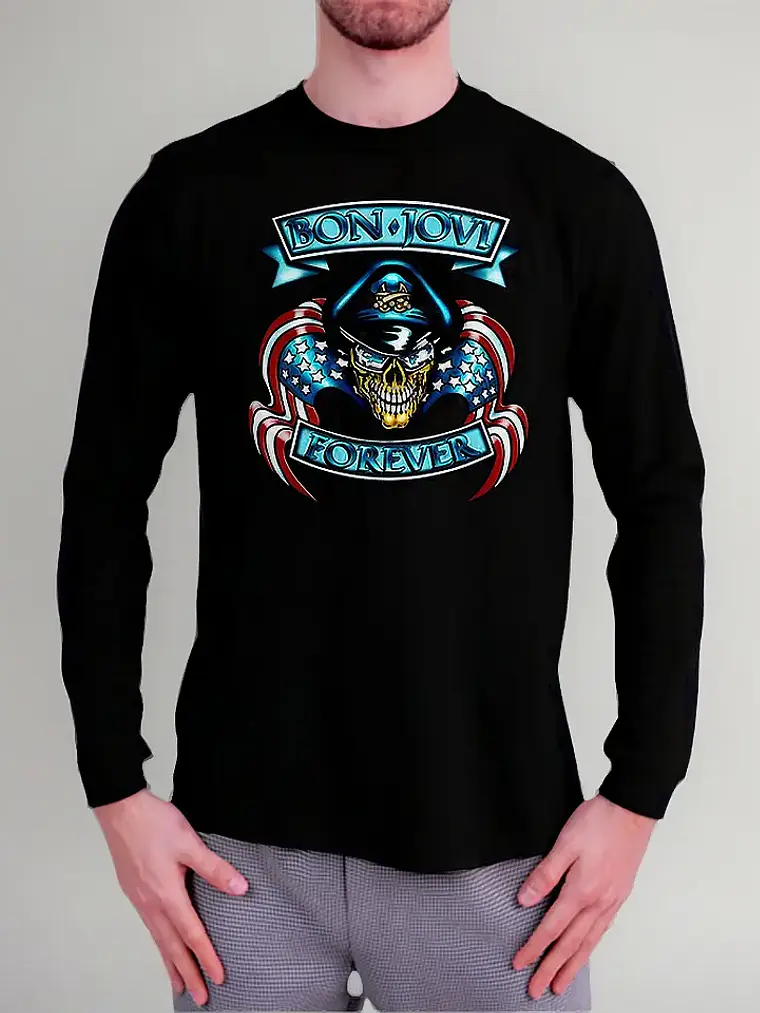 Polera Manga Larga Bon Jovi - Ver 01 - Forever 1