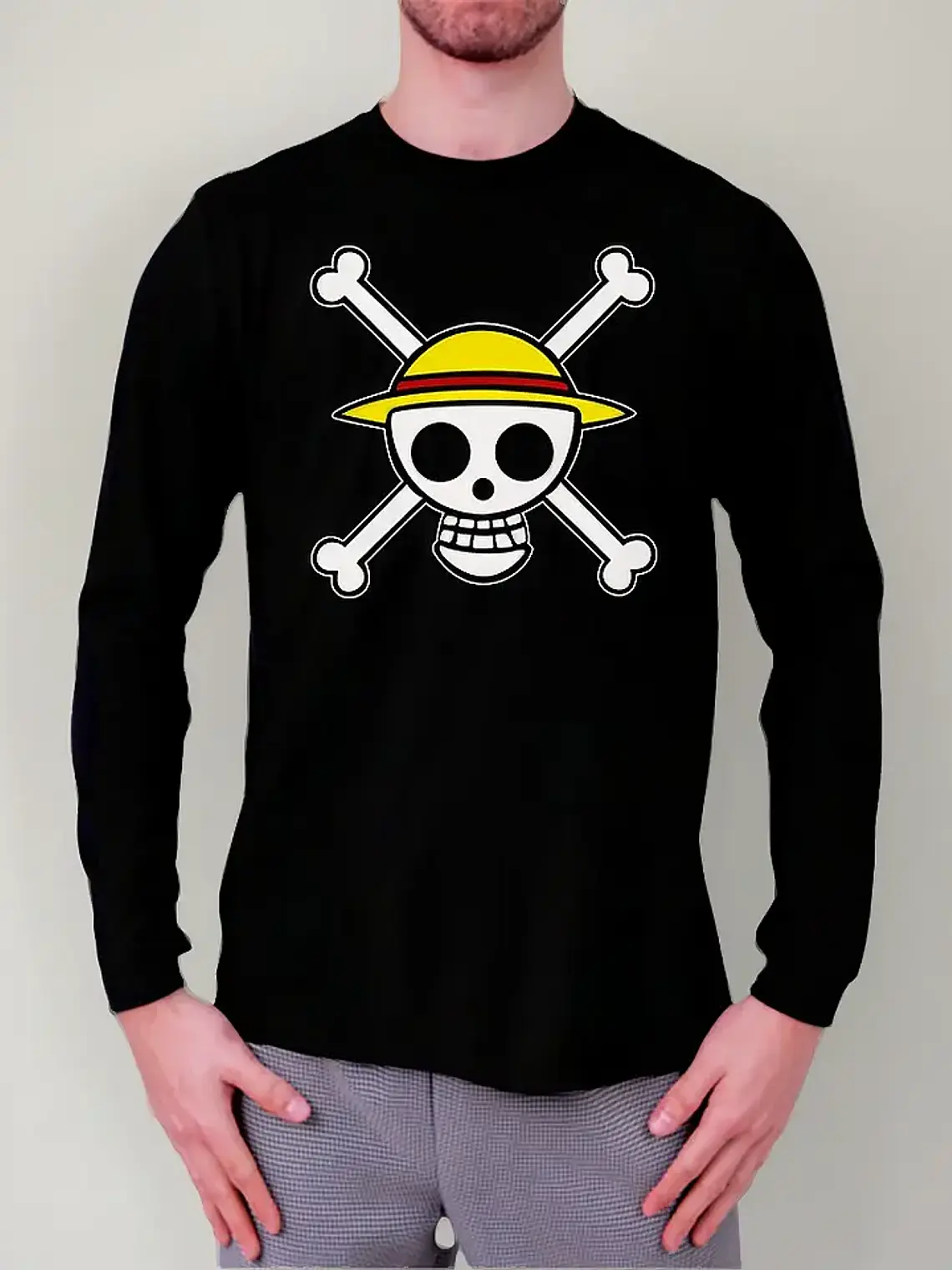Polera Manga Larga One Piece - Ver 08 - Logo 1