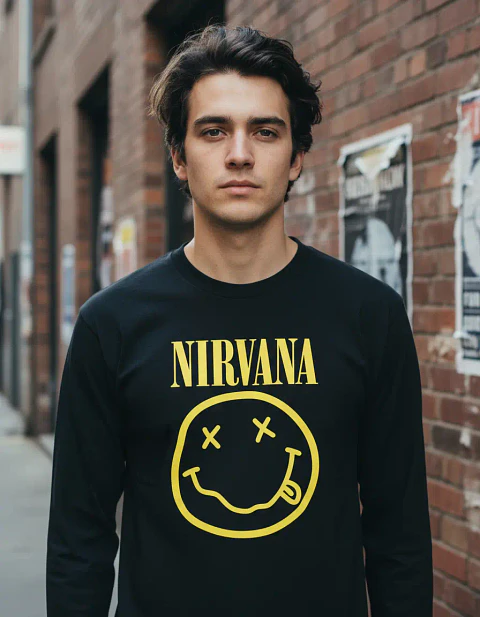 Polera Manga Larga Nirvana - Ver 05 - Logo