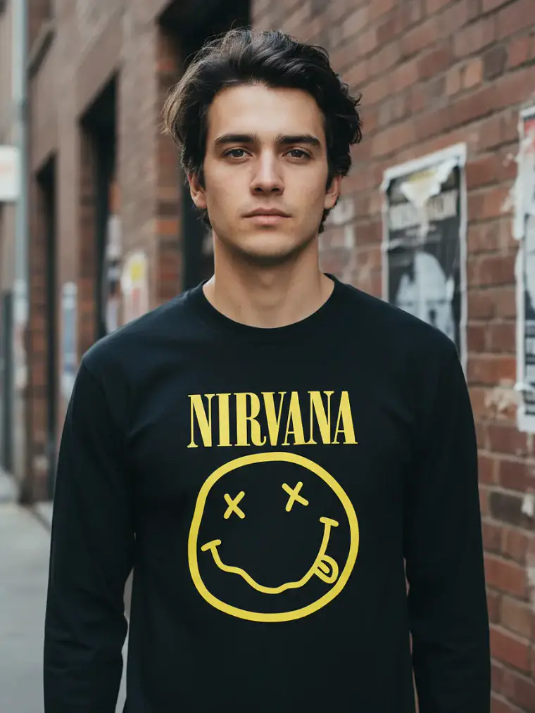 Polera Manga Larga Nirvana - Ver 05 - Logo 1